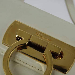 Salvatore Ferragamo Gancini Convertible Top Handle Bag Leather