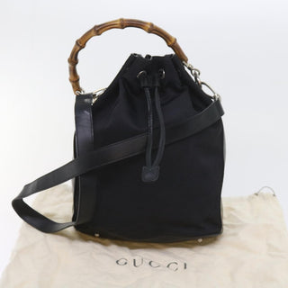 Gucci Vintage Bamboo Shoulder Bag Nylon