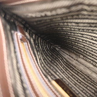 Prada Logo Double Zip Crossbody Bag Canvas