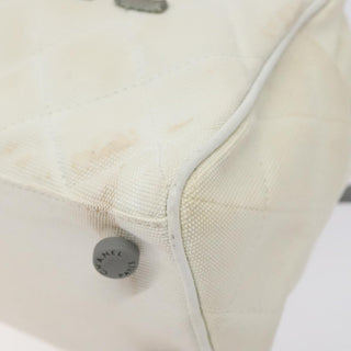 Chanel Vintage Logo Bowler Bag Quilted Canvas