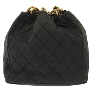 Chanel Vintage Drawstring Chain Bucket Bag Quilted Canvas