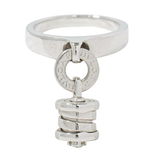 Bvlgari B.Zero1 Element Dangle Charm Ring 18K White Gold with Diamond