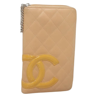 Chanel Cambon Zip Around Organizer Wallet Quilted Lambskin