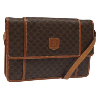 Celine Vintage Macadam Shoulder Bag Canvas and Leather