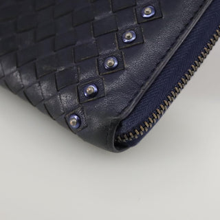Bottega Veneta Intrecciato Long Zip  Wallet Leather