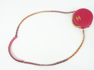 Chanel 19 Round Clutch with Chain Quilted Tweed