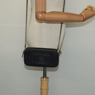 Chanel Deauville Chain wallet Raffia