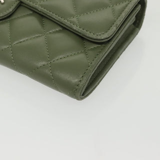 Chanel CC Gusset Classic Flap Wallet Quilted Lambskin