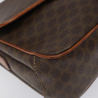 Celine Vintage Macadam Shoulder Bag Canvas and Leather