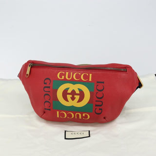 Gucci Logo Belt Bag Printed Leather