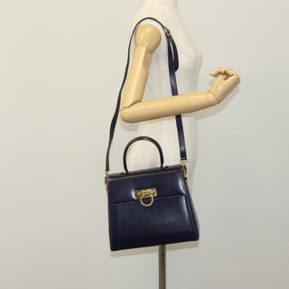 Salvatore Ferragamo Gancini Convertible Top Handle Bag Leather