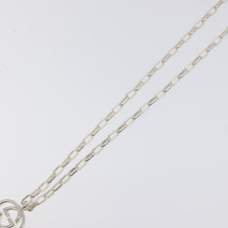 Gucci Interlocking G Pendant Necklace Sterling Silver