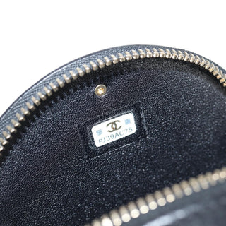 Chanel Round Camellia Coin Purse Leather