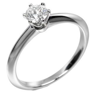 Tiffany & Co. Novo Solitaire Ring Platinum with Diamonds and Cushion Cut I/VS2 Diamond