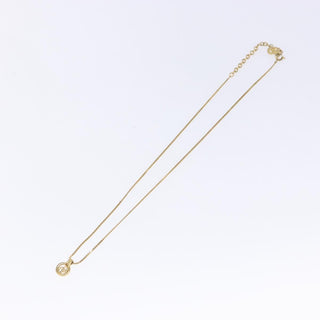 Christian Dior CD Round Pendant Necklace Metal