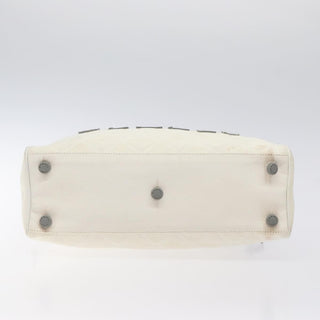 Chanel Vintage Logo Bowler Bag Quilted Canvas