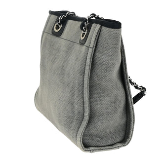 Chanel Deauville NM Chain Handle Tote Mixed Fibers