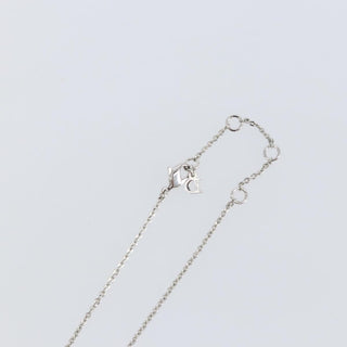 Christian Dior Logo Necklace Crystal Embellished Metal