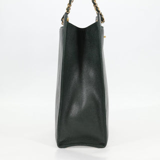 Chanel Vintage CC Lock Pocket Chain Tote Caviar