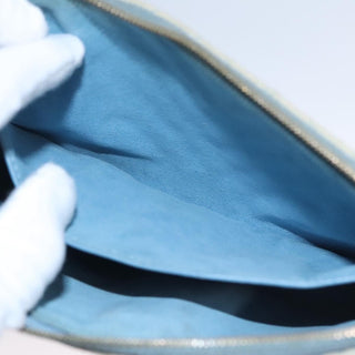 Louis Vuitton New Wave Zipped Pochette Monogram Embroidered Quilted Denim