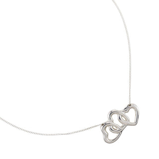 Tiffany & Co. Triple Heart Pendant Necklace Sterling Silver
