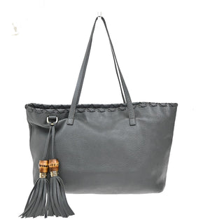 Gucci Bamboo Tassel Tote Leather