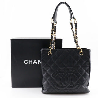 Chanel Petite Shopping Tote Quilted Caviar