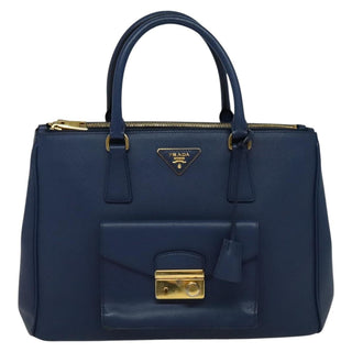 Prada Front Pocket Double Zip Lux Tote Saffiano Leather