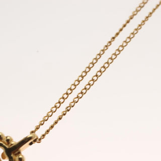 Christian Dior CD Round Pendant Necklace Metal