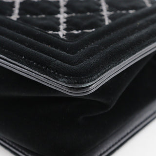 Chanel Boy Flap Bag Quilted Velvet