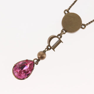 Christian Dior D logo Pendant Necklace Metal