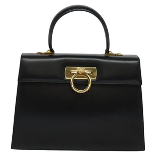 Salvatore Ferragamo Gancini Convertible Top Handle Bag Leather