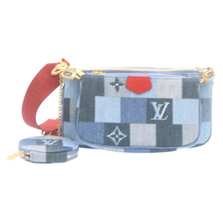 Louis Vuitton Multi Pochette Accessoires Damier and Monogram Patchwork Denim
