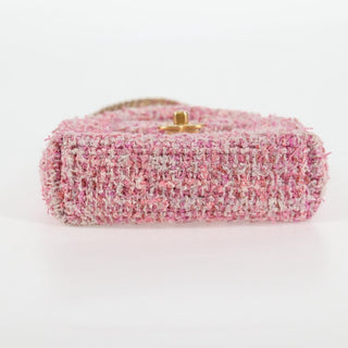 Chanel Kelly Top Handle Shopping Bag Quilted Tweed