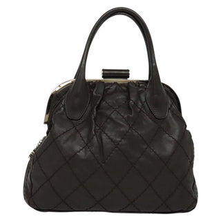 Chanel Expandable Zip Around Frame Bag Quilted Leather