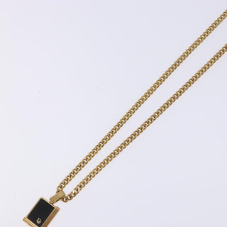 Christian Dior CD Pendant Necklace Gold-plated