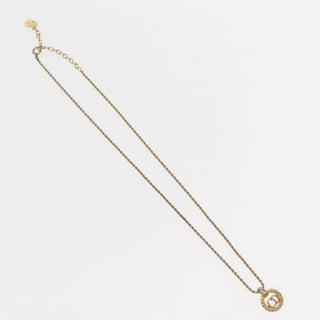 Christian Dior CD Pendant Necklace Gold-plated