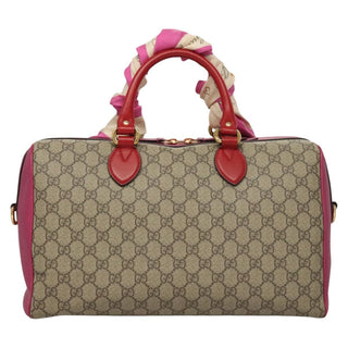 Gucci Convertible Boston Bag Embroidered GG Coated Canvas