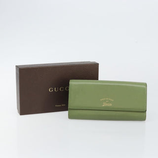 Gucci Logo Embossed Continental Wallet Leather
