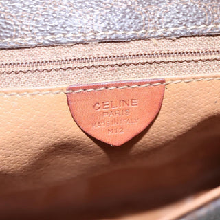 Celine Vintage Macadam Shoulder Bag Canvas and Leather