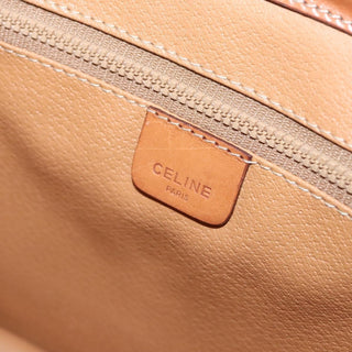 Celine Vintage Macadam Shoulder Bag Canvas and Leather