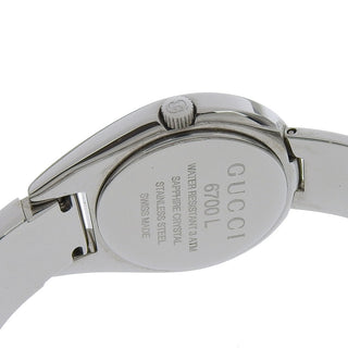 Gucci 6700L Buckle Quartz Watch Stainless Steel and GG Mother of Pearl