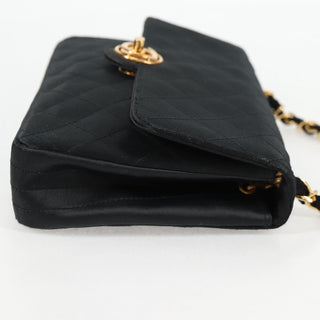 Chanel Vintage CC Chain Flap Bag Quilted Satin