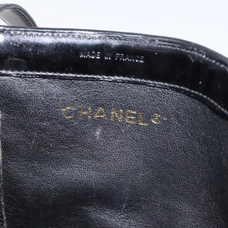Chanel Vintage Embossed Logo Shoulder Bag Patent