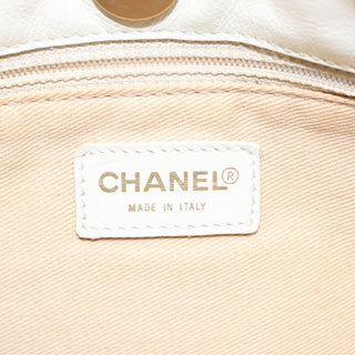 Chanel Vintage Olsen CC Chain Shoulder Bag Canvas and Leather