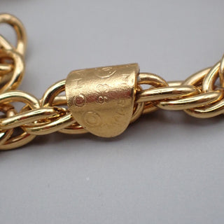 Chanel Vintage CC Pendent Necklace Plated Metal