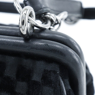 Chanel CC checkered shoulder bag Velvet