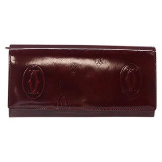 Cartier Happy Birthday Long Wallet Patent leather