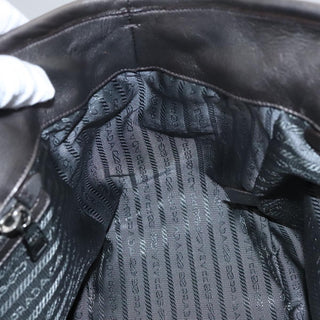 Prada Waves Chain Tote Leather and Tessuto