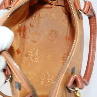 MCM Visetos Handbag Canvas and Leather